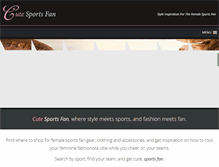 Tablet Screenshot of cutesportsfan.com
